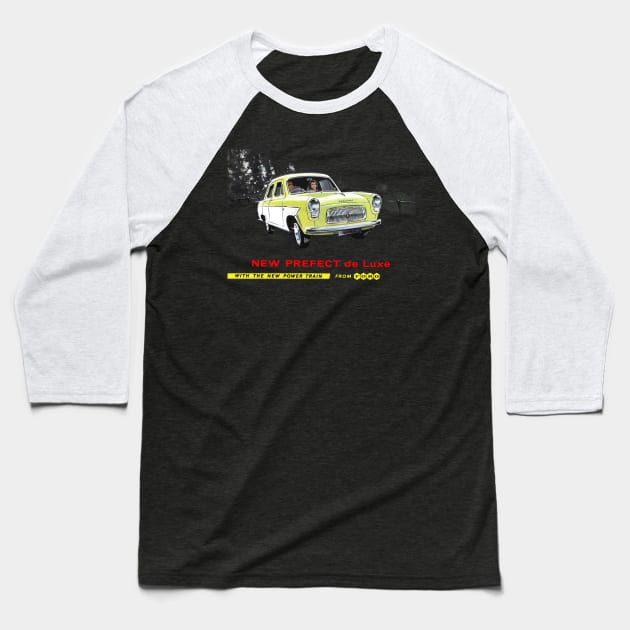 FORD PREFECT DE LUXE - advert Baseball T-Shirt by Throwback Motors